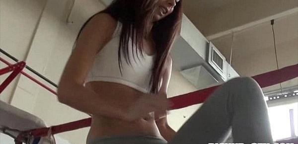  Trainer Beth ass fucked in sports complex for alot of cash